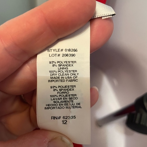 Betsy & Adam Red Bubble Skirt Dress - Picture 13 of 13